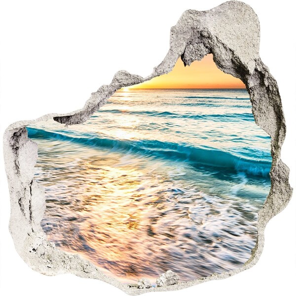 Hole in the wall sticker Sunset over the sea