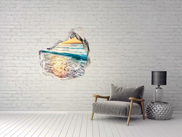 Hole in the wall sticker Sunset over the sea