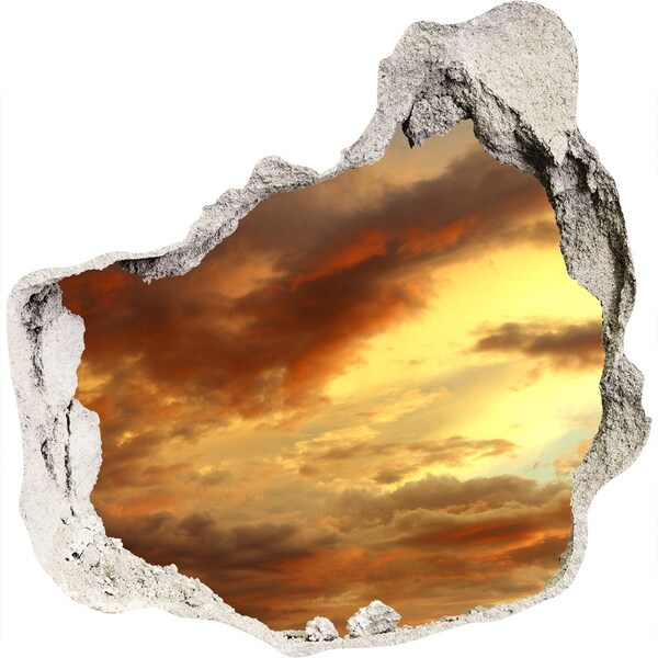 Hole in the wall decal Sunset through a hole in the wall