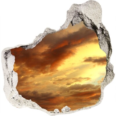 Hole in the wall decal Sunset through a hole in the wall