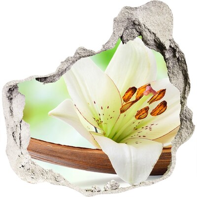 Hole in the wall sticker A floral oasis in concrete