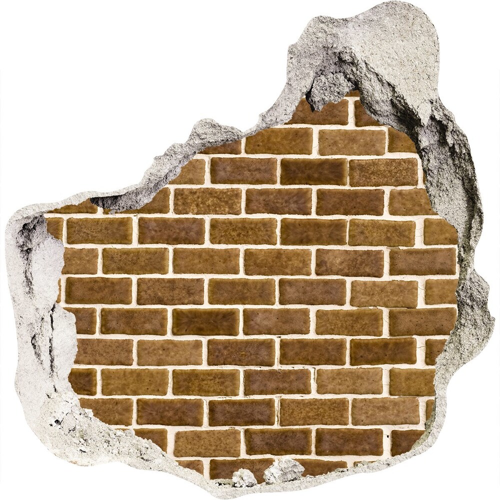 Hole in the wall decal Brick wall