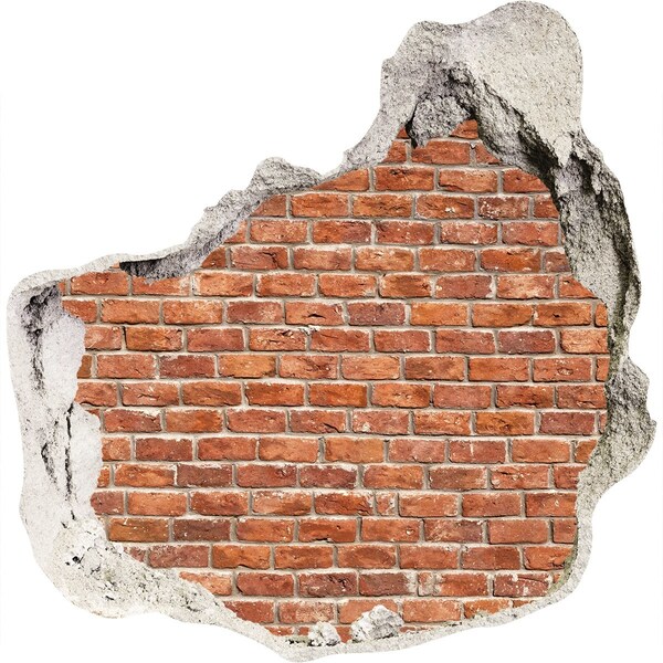 3D wall hole A ruined brick wall