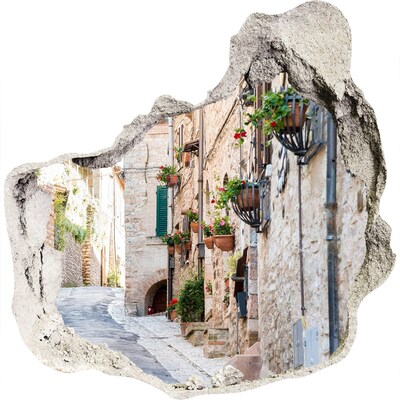 3D wall hole A charming town in Italy
