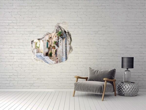3D wall hole A charming town in Italy
