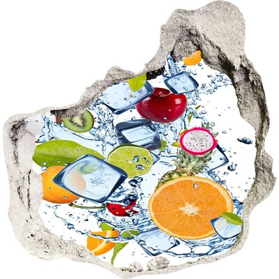 Hole wall sticker Fruit and ice