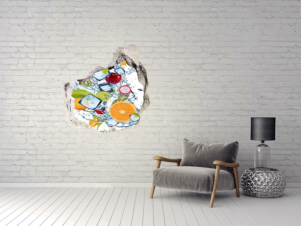 Hole wall sticker Fruit and ice