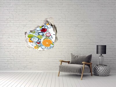 Hole wall sticker Fruity Ice Waterfall
