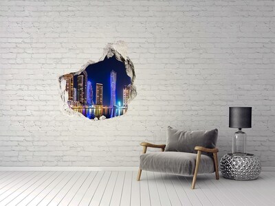 Hole wall sticker Dubai's modern skyline