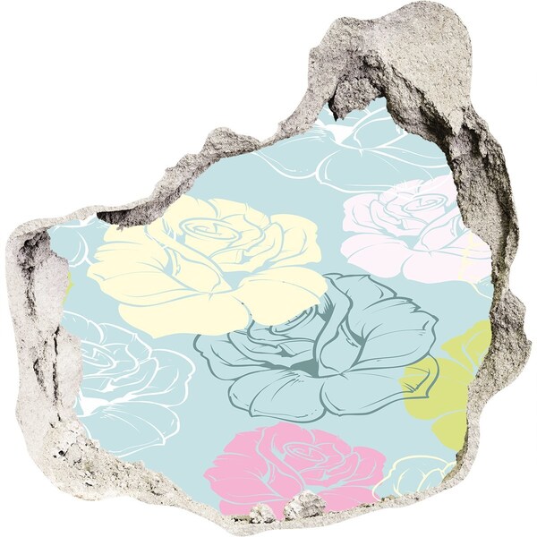 Hole wall sticker Roses