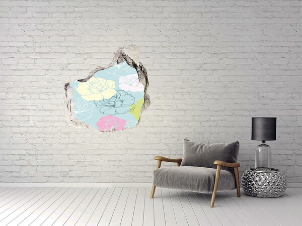 Hole wall sticker Roses