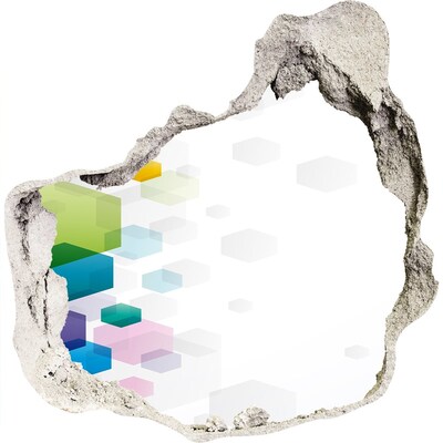 Hole wall sticker Modern abstraction in concrete