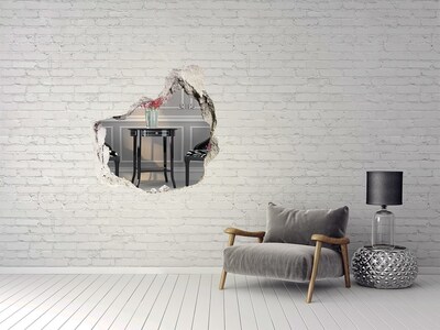 Hole wall sticker Two chairs