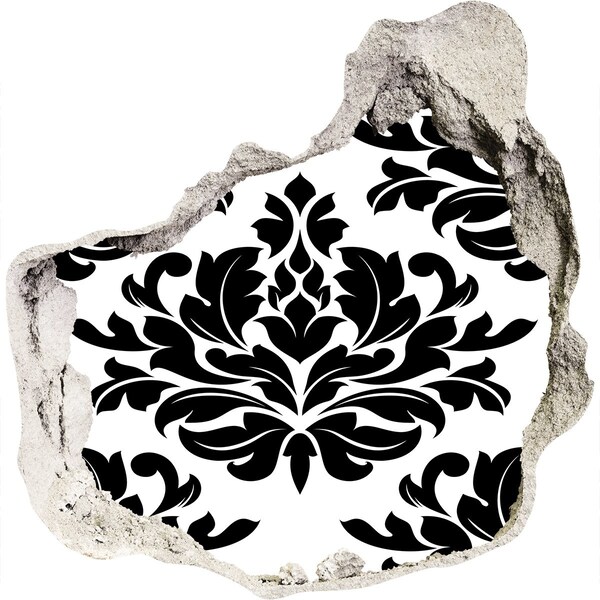 Hole wall sticker Baroque style pattern