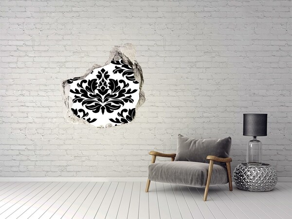 Hole wall sticker Baroque style pattern