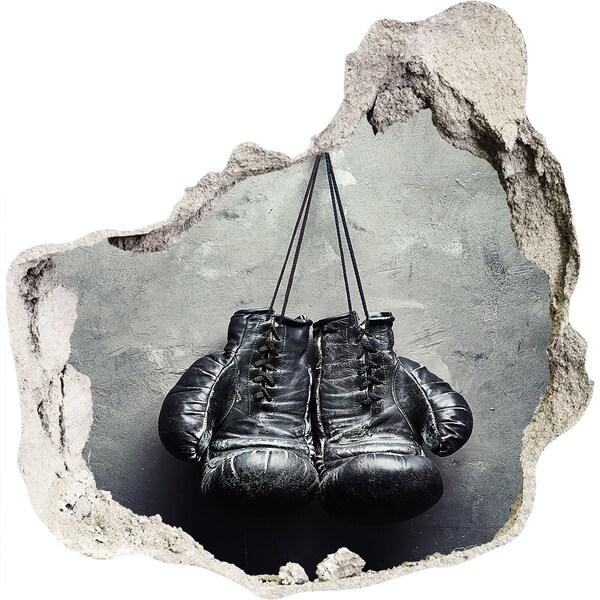 Hole wall sticker Boxing gloves