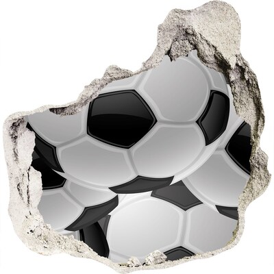 Hole in the wall decal Football illusion on the wall