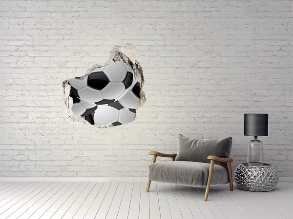 Hole in the wall decal Football illusion on the wall