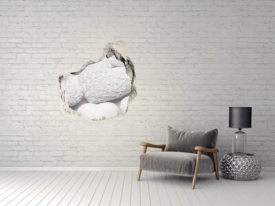 Hole in the wall sticker White background