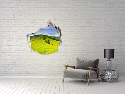 Hole in the wall decal Green Hills in the Clouds