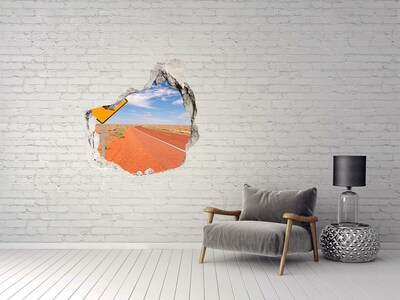 Hole in the wall sticker Road in the desert