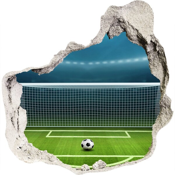 Hole in the wall decal The football stadium behind the hole in the wall