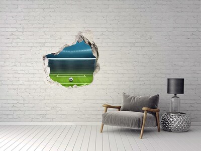 Hole in the wall decal The football stadium behind the hole in the wall