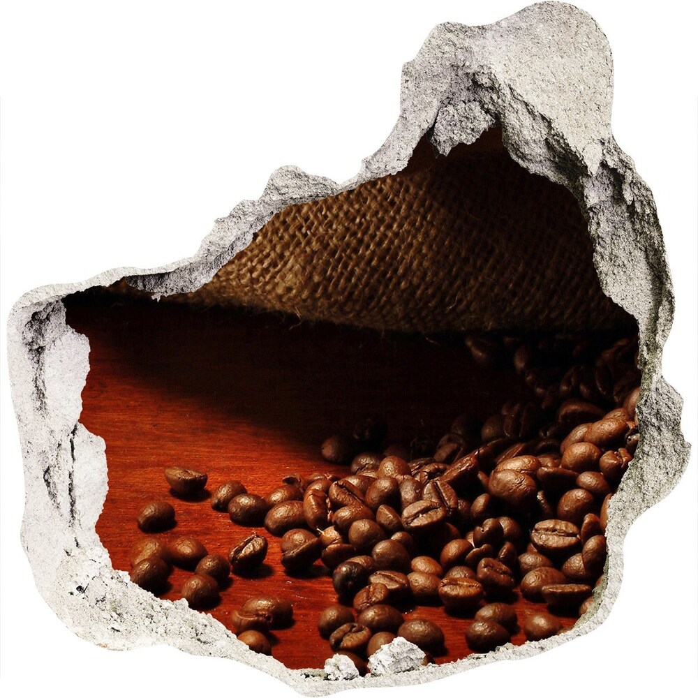 Hole in the wall decal Coffee beans