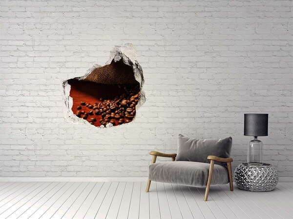 Hole in the wall decal Coffee in a ruined wall