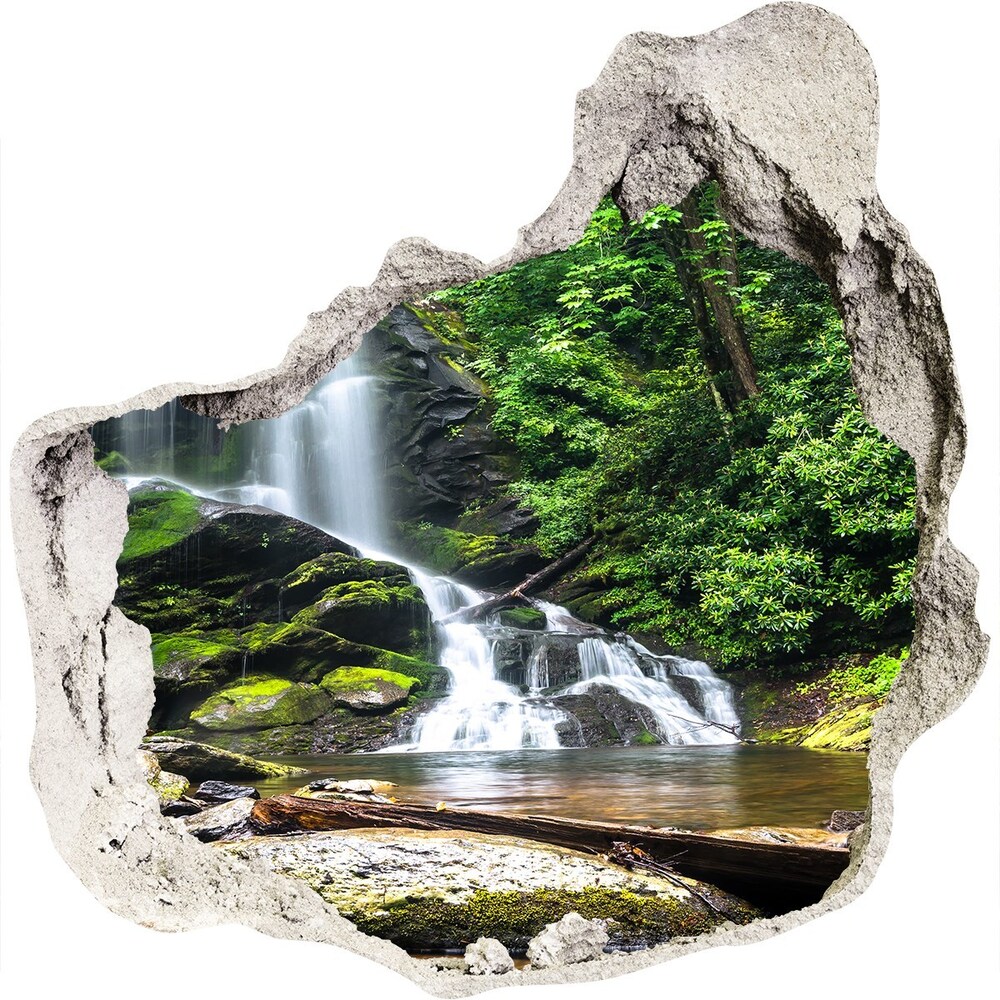 Hole in the wall decal Waterfall in the forest