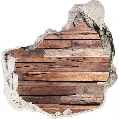 Hole in the wall decal Wooden wall in a hole