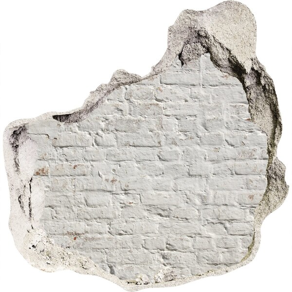 3D wall hole wallpaper Damaged brick wall