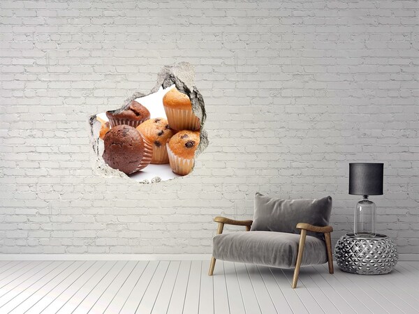 Hole in the wall sticker Cupcakes