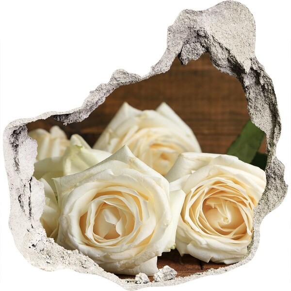 Hole in the wall sticker White roses