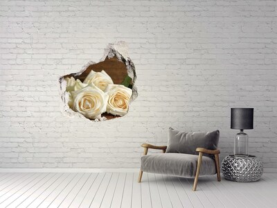 Hole in the wall sticker White roses