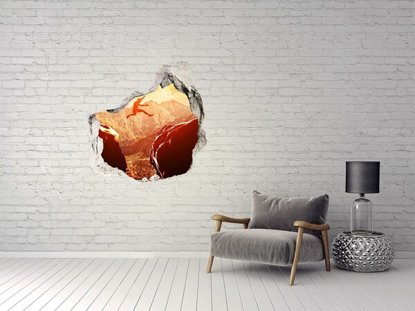 Hole wall sticker Jump into the abyss