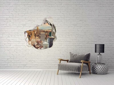 Hole wall sticker View of New York