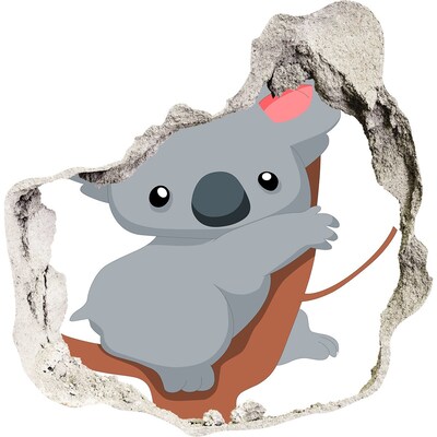 Hole wall sticker Koala in a hole in the wall