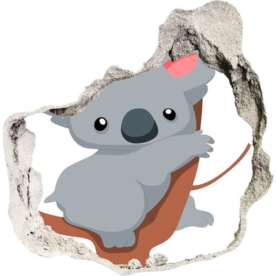 Hole wall sticker Koala on a tree