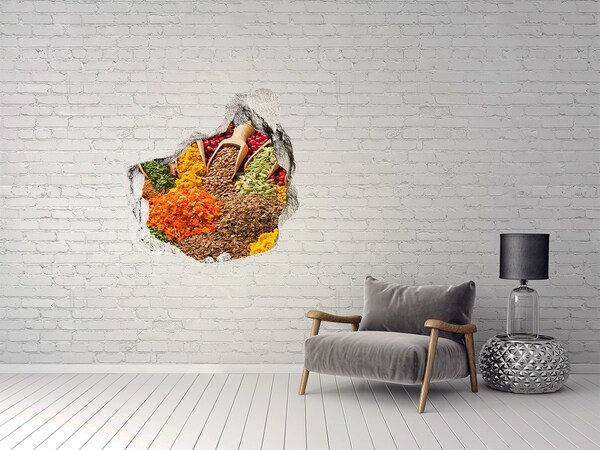 Hole wall sticker Colorful spices