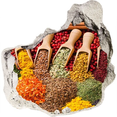 Hole in the wall decal A kitchen full of spices