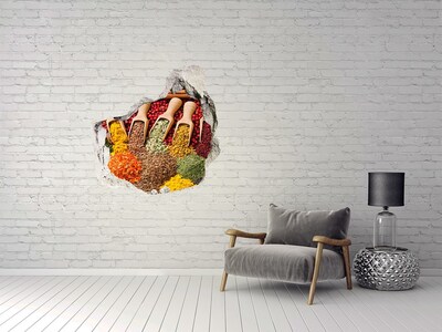 Hole in the wall decal Colorful spices