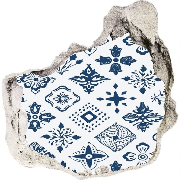 Hole in the wall decal Floral patterns on the wall