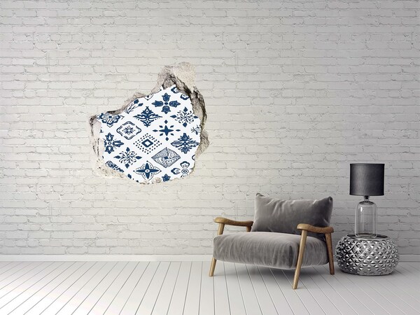 Hole in the wall decal Floral patterns on the wall