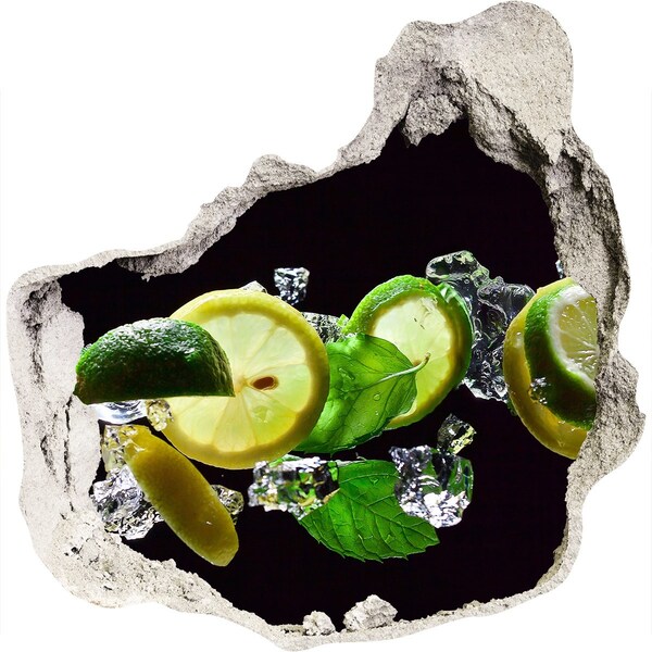 3D wall hole wallpaper Mojito