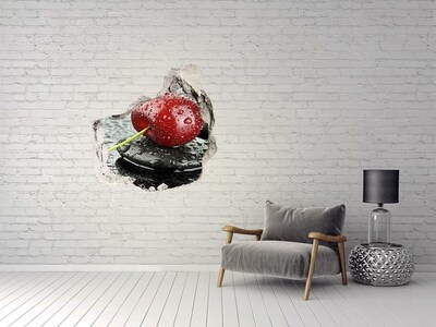 Hole in the wall decal Juicy cherry on the stones