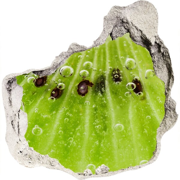 Hole wall sticker Green fruit with water drops