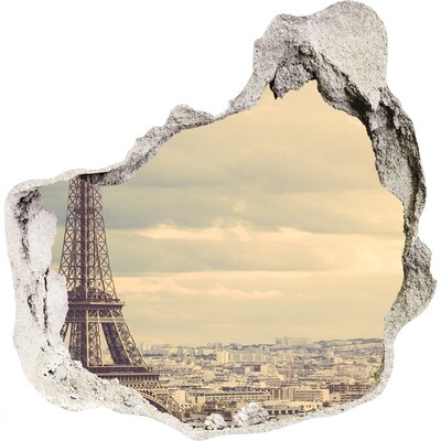 Hole in the wall sticker Eiffel Paris tower