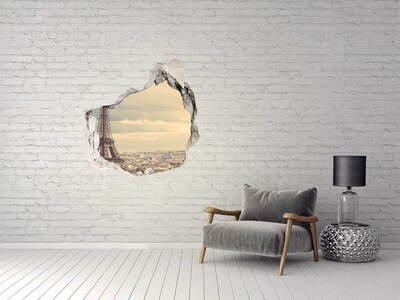 Hole in the wall sticker Eiffel Paris tower