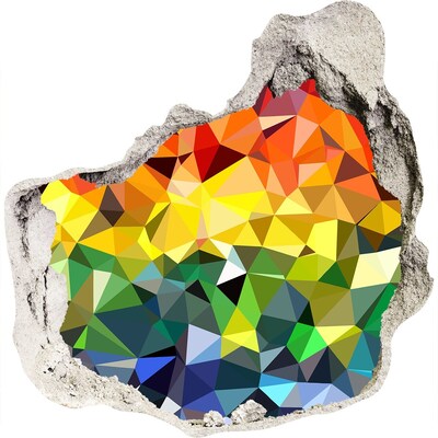 Hole wall sticker Colorful hole in the wall